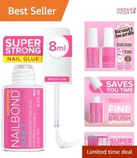 Long-Lasting Nail Glue with Brush Applicator - Perfect for Press On Nails 8ml