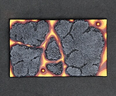 60x100mm BEMALT Quadrat Resin Base Lava für Warhammer Skaven Chaos Zwerg 