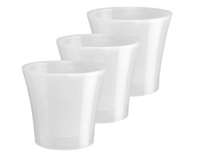 ARTE- DecoPots 3-Pack Pots - 5.3 Inch Self-Watering Transparent Plant Planters