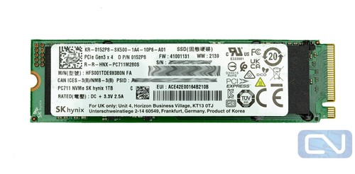 Dell 152P8 1TB SK Hynix PC711 HFS001TDE9X080N M.2 NVMe 3.0 x4 80mm 2280 SSD