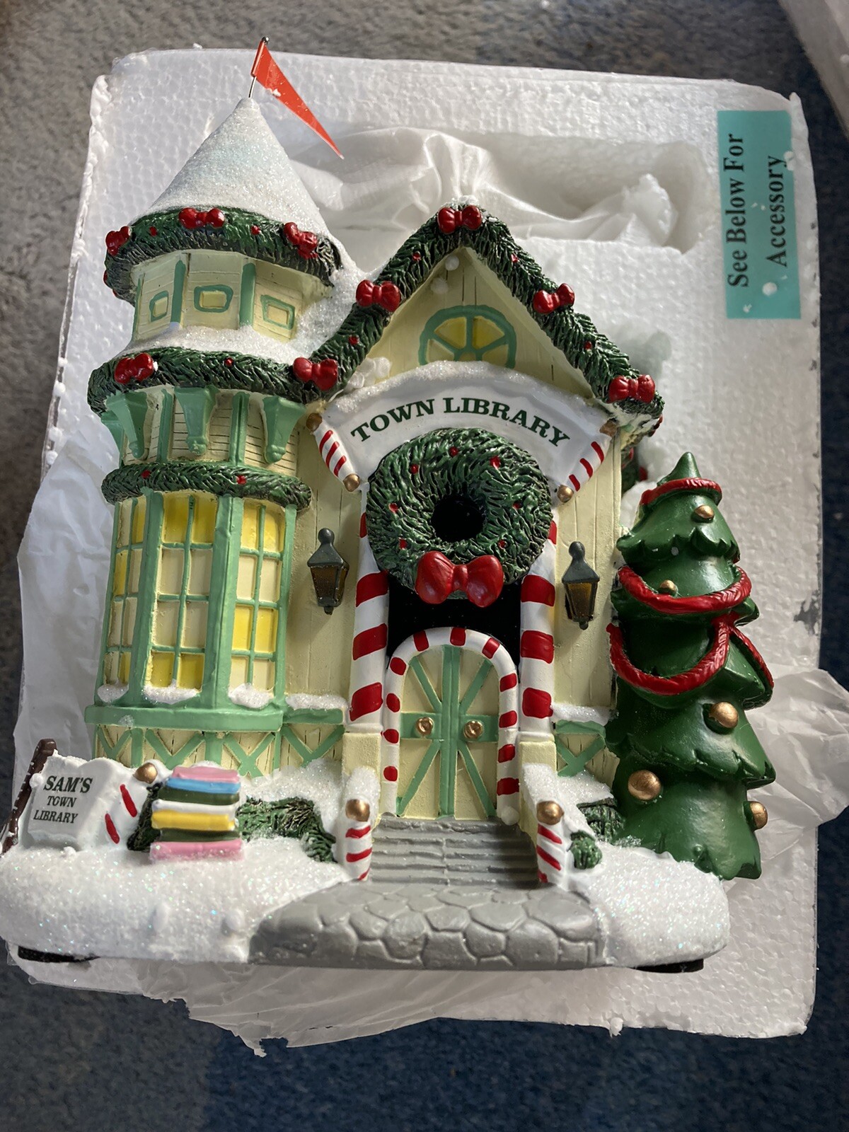 Rudolph's Christmas Lighted Village Town Bradford Exchange The RedNose