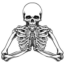Funny Skeleton Sitting Decals Stickers For Car Laptop
