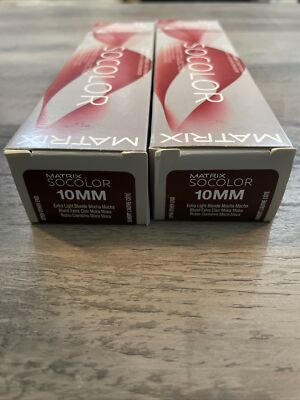2 Matrix SoColor Permanent Hair Color 3 oz 10MM extra light blonde mocha mocha
