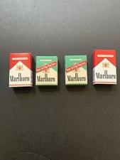 Lot of 4 Vintage Marlboro Collectible Flip Top Matchboxes(2 Menthol & 2 Regular)