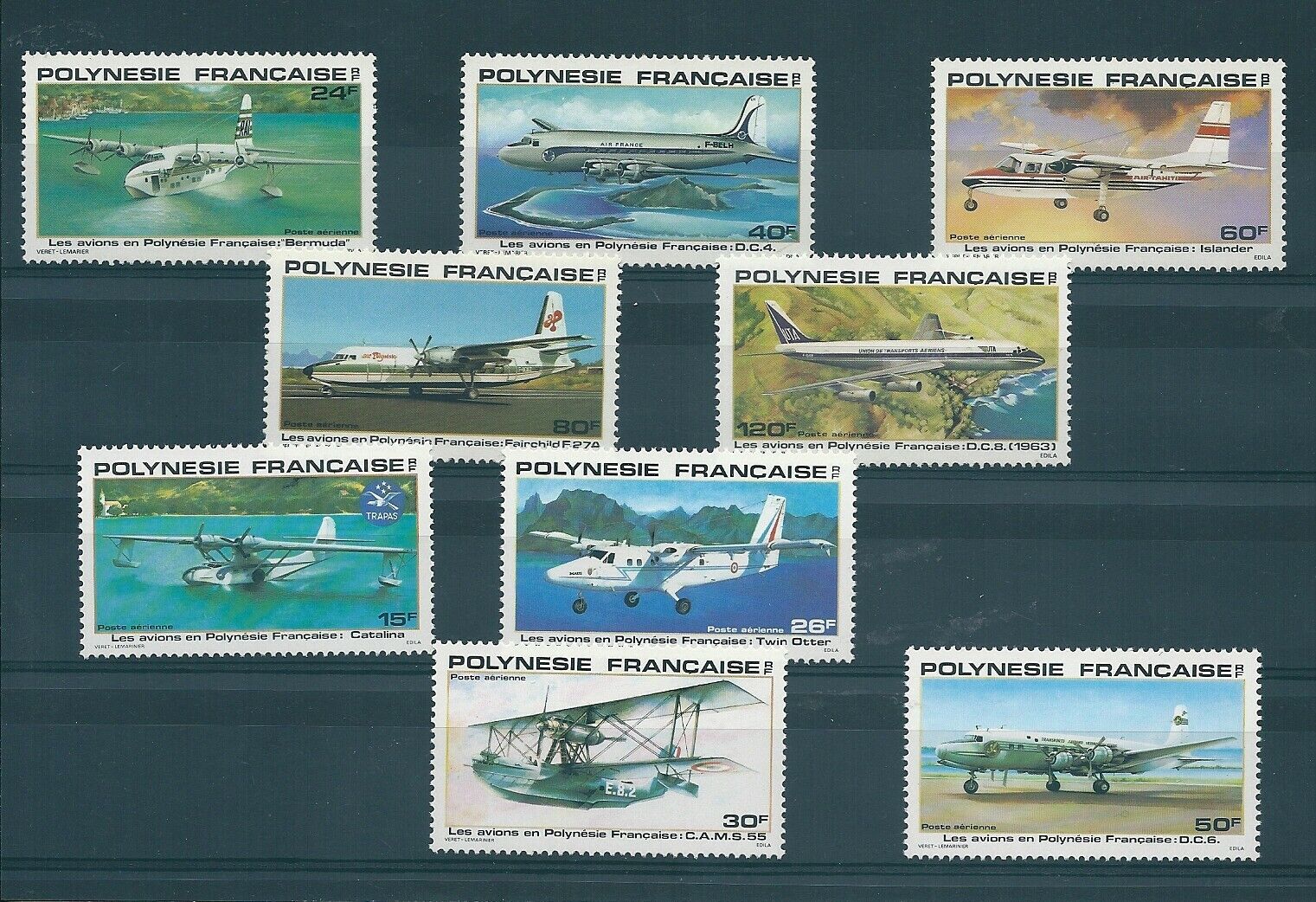 French Polynesia 1979-80 Planes 9 online shop MNH MF11946 Val famous