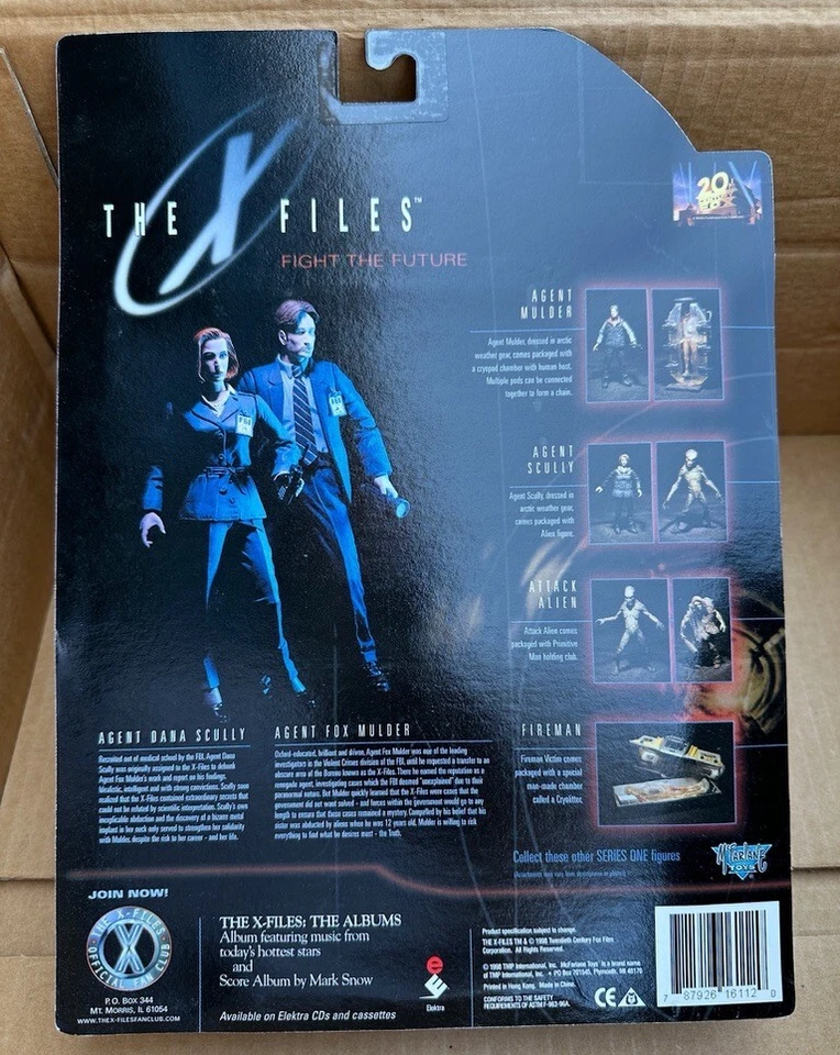 Juego completo de figuras de acción The X-Files Fight Future 10 Total Mulder Scully Alien Foto 4 de 4