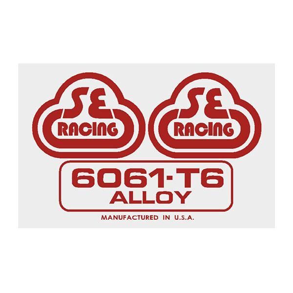 SE Racing - 80'S  Seat tube decal - 6061 red - Old school bmx