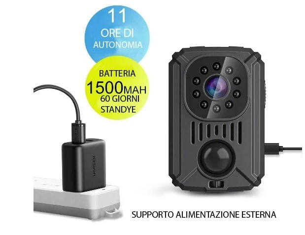 Micro Telecamera infrarossi sensore PIR movimento full hd mini camera - Immagine 4 di 4