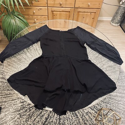 green emerald velvet dress Women's Elegant Mock Neck Chiffon Mini Dress Long Sleeve Ruffle Hem  Cocktail Dress Loose A-Line Flowy Swing Short Dress (Small,Black) at Amazon  Women's Clothing store main image 1