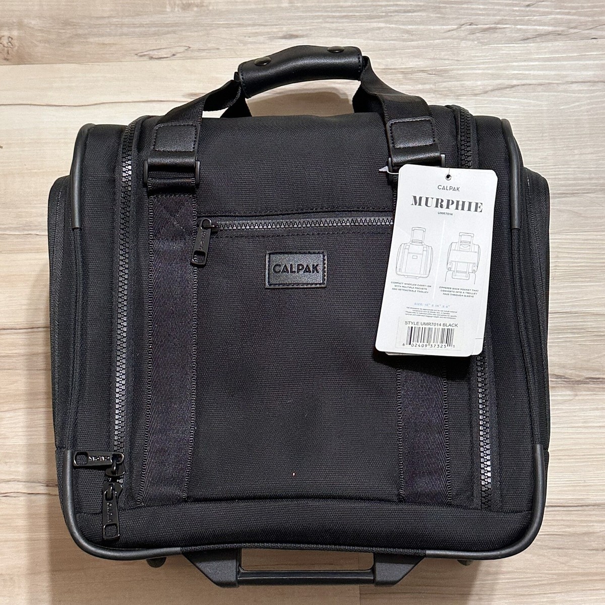 Calpak Murphie Under Seat Carry-on Rolling Luggage Black Fast Shipping