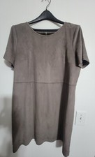 Vince Camuto Short Sleeve Faux Suede Dress Business ALine Size 12