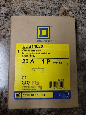 Schneider Electric Square D EDB14020 20A 277V 1P Breaker