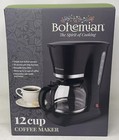 Bohemian 12-Cup Coffee Maker Black | New Filter Drip Coffee Machine Kitchen Dorm