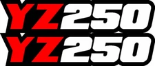 Red Yz250 Swingarm Airbox Number Plate Decals Stickers yz 250 graphics dirtbike 