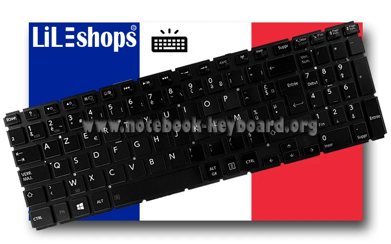 Clavier Fr Orig. Toshiba Satellite S50-B-12C S50-B-12R S50-B-13M Rétro-éclairé