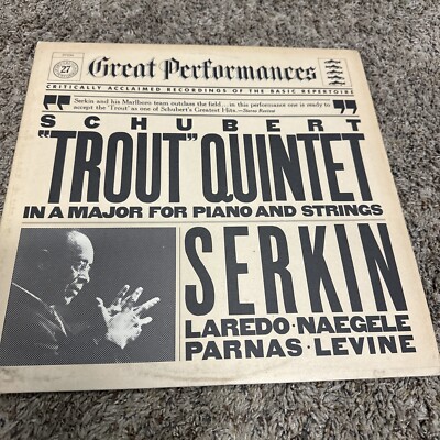 CBS GREAT PERFOMANCES 27 SCHUBERT TROUT QUINTET SERKIN 37234 LP