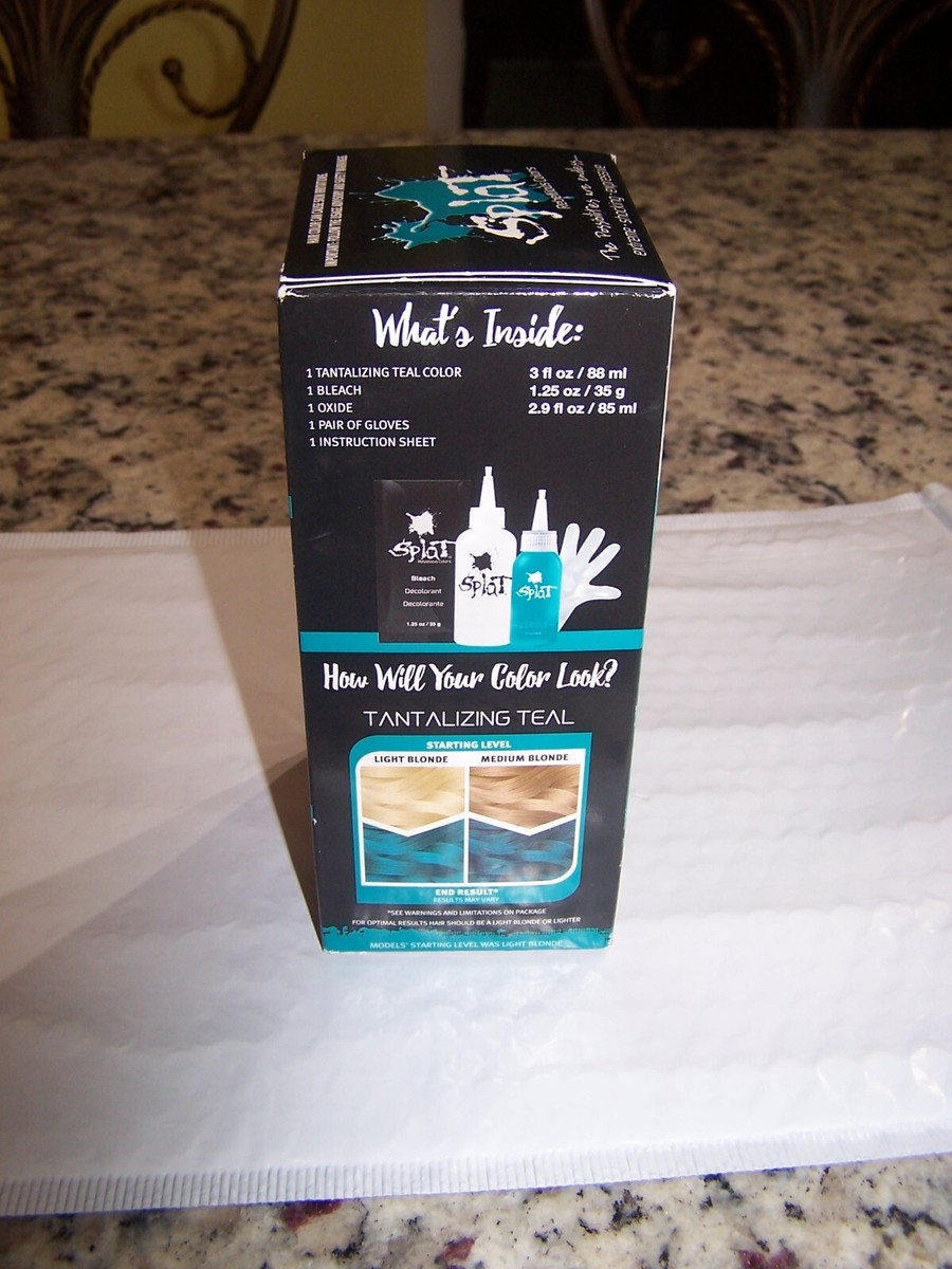 Splat Tantalizing Teal Complete Hair Dye Kit Semi-Permanent Vegan
