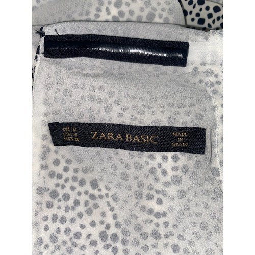 Zara abiti donna tute e pagliaccetti MED bianco a pois aperto cravatta dietro - Foto 3 di 3