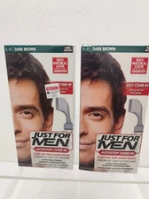 2-Just For MEN Easy Comb-In Permanent Hair Color - A-45 Dark Brown, 1.2 fl oz