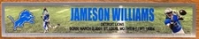 JAMESON WILLIAMS DETROIT LIONS  FULL COLOR NAME PLATE