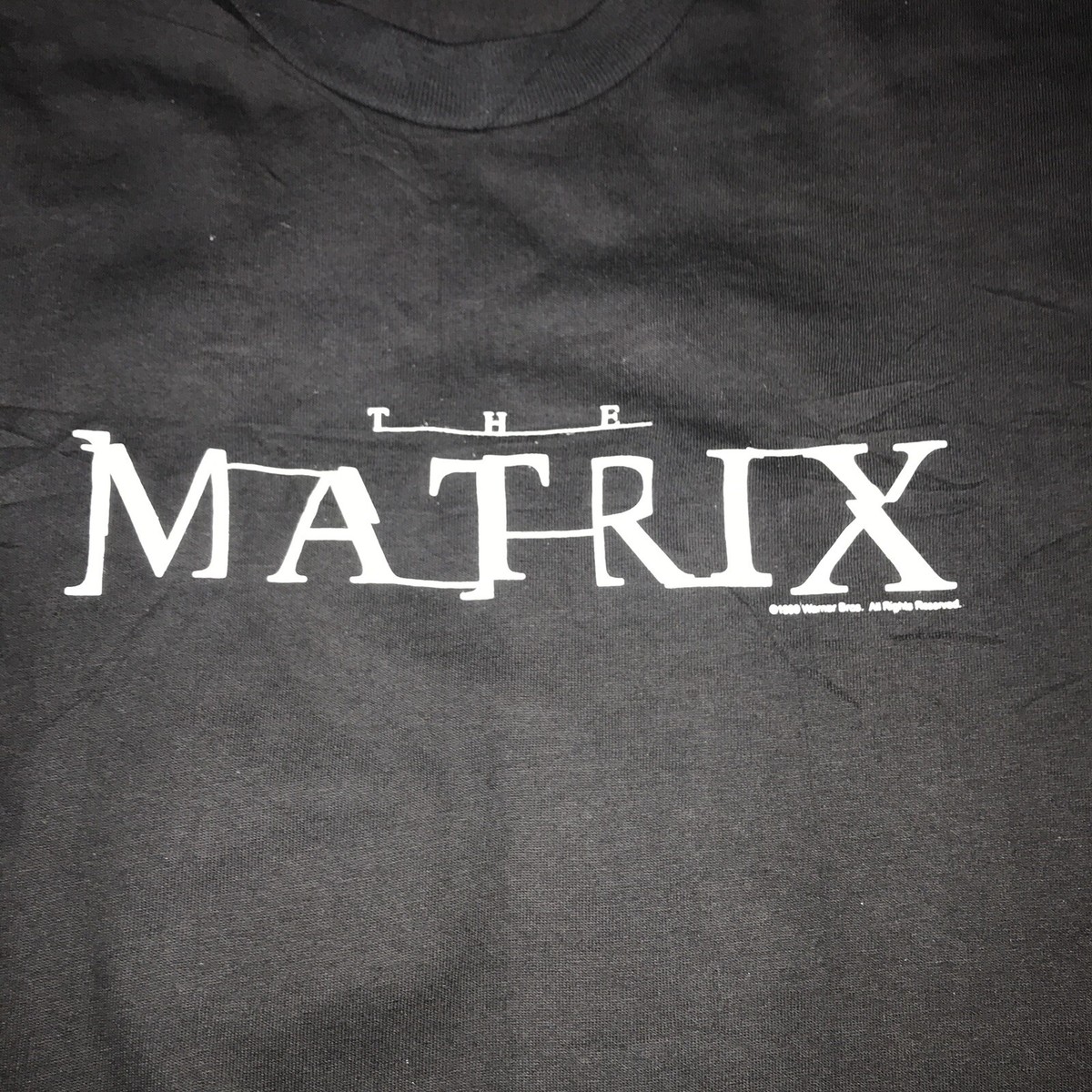Vintage NEW The Matrix T-Shirt 1999 Printed on Hanes Sz XL Black