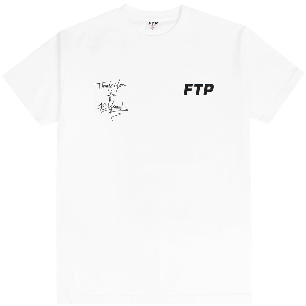 Fuckthepopulation FTP Thank You 10 Year Anniversary Tee White Color 2XL