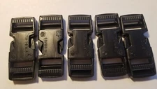 ITW Lot of 20 set New Fastex Buckle  Black, ITW NEXUS SR-1 , 1" plastic clip