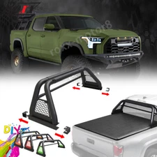 Black For 2000-2021 Toyota Tundra Adjustable Roll Sport Bar Chase Roof Rack Bed