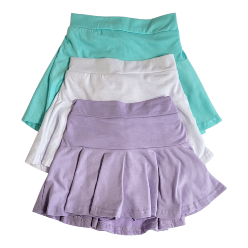 Girls’ Solid Color Pleated Skorts Set (3T to 6/7) - Picture 6 of 19