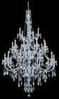 Large Crystal Chandelier Chrome Dining Room Foyer Ceiling 25 Light Fixture 68"