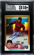 2023 Topps Chrome TYLER FREEMAN Gold Refractor RC Auto /50 SGC 10/10 GEM MINT 💎