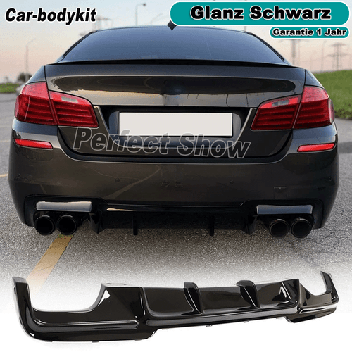 Glanz Schwarz Heckdiffusor Spoiler Diffusor Passt Für BMW 5er F10 M-Paket 12-16 - Imagen 1 de 11