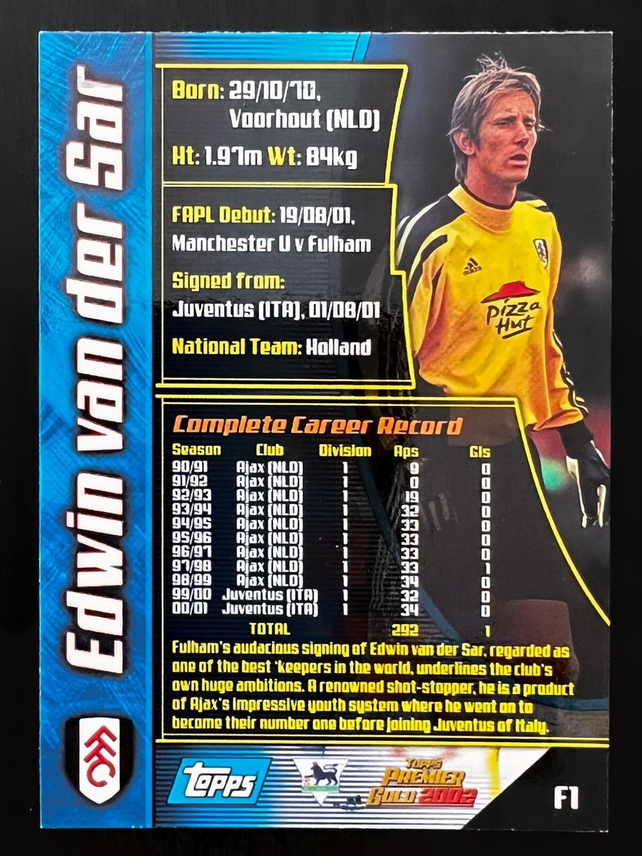 2001-02 Topps Premier Gold Fulham - Star Signing Soccer — Edwin