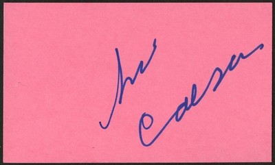 Sid Caesar d2014 signed autograph 3x5 cut Comic Actor & Comedian C122