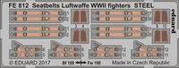Eduard Accessories Fe812 - 1:48 Seatbelts Luftwaffe Wwii Fighters Steel