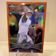 2012 Topps Chrome - Matthew Stafford #126 Orange Refractor