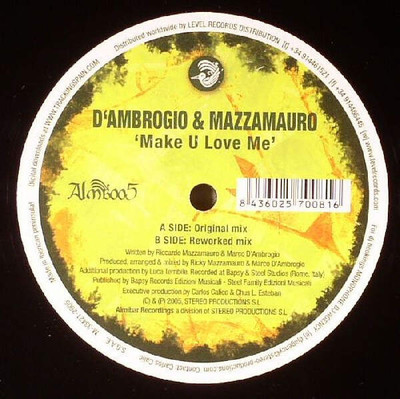 Marco D'Ambrogio & Ricky Mazzamauro - Make U Love Me (VINYL)