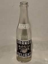 c1940s Orange Delight Vermont Beverage Co. Montpelier, Vermont ACL Soda Bottle