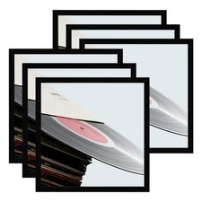 12.5x12.5 Black Record Frames, Sturdy and Lightweight PVC Album Frames Made t...