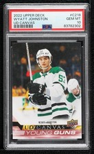 2022 Upper Deck Series 2 UD Canvas Young Guns Wyatt Johnston PSA 10 GEM MT 17p7