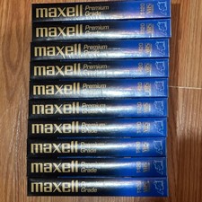 10 Lot Blank VHS Maxell Video Tapes 6 hrs. Premium Grade T-120 Sealed NEW