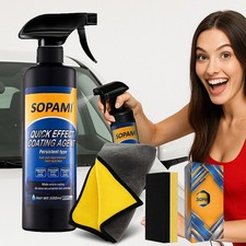 Sopami Car Coating Spray - 16.9 Fl Oz Waterless Ceramic Coating Car Wax 500ml