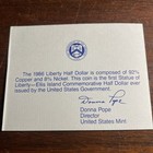 1986-S Statue of Liberty Commemorative Half Dollar - Beautiful Proof Coin  — photo 6