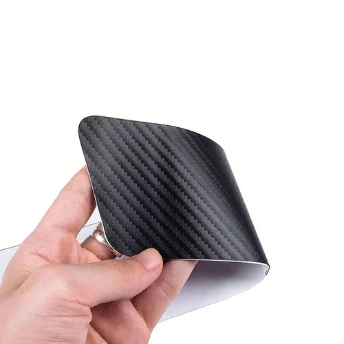 4Pcs Noctilucent Imitation Carbon Fiber Leather Car Door Sill Strip Sticker - Foto 5 di 10