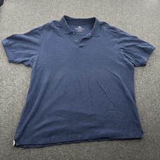 Tommy Bahama Polo Shirt Mens 3XL Blue Classic Beach Vacation *DAMAGED BUTTONS