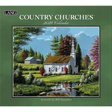 Lang Companies,  Country Churches 2026 Wall Calendar by Bill Saunders, 13.4'' X