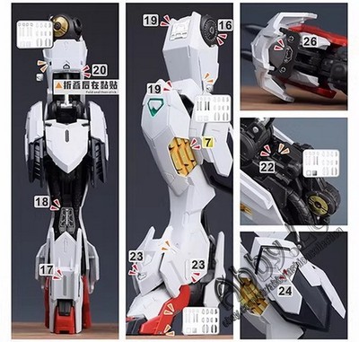 for MG 1/100 Barbatos Lupus Metal Etched Sheets Interior Details