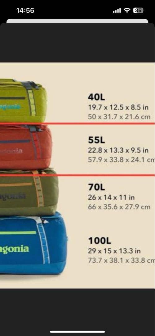 Patagonia Black Hole Duffle 55L Pine Needle Green Rare Discontinued Color thumbnail 3