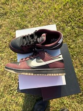 Woman s Nike Dunk Low Burgundy Black White