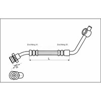 Metzger Bremsschlauch Vorne Links Passend FüR Ford Maverick Nissan Pick Terrano